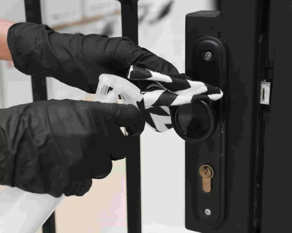 open a door lock without a key using a knife