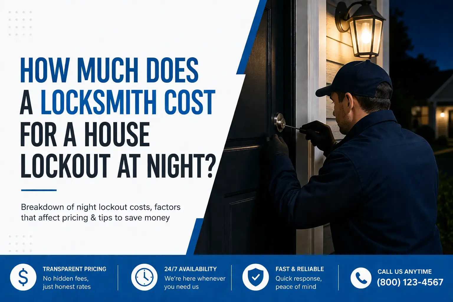 Locksmith Cost for House Lockout at Night: What You Should Expect & When to Call a Pro