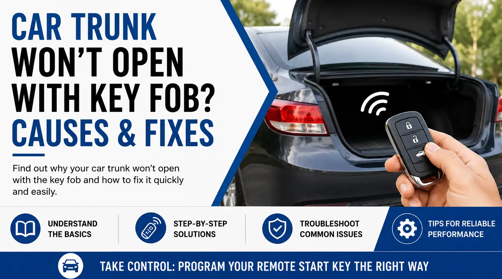 Car Trunk Won’t Open With Key Fob? Common Causes and Easy Fixes from a Trusted Locksmith