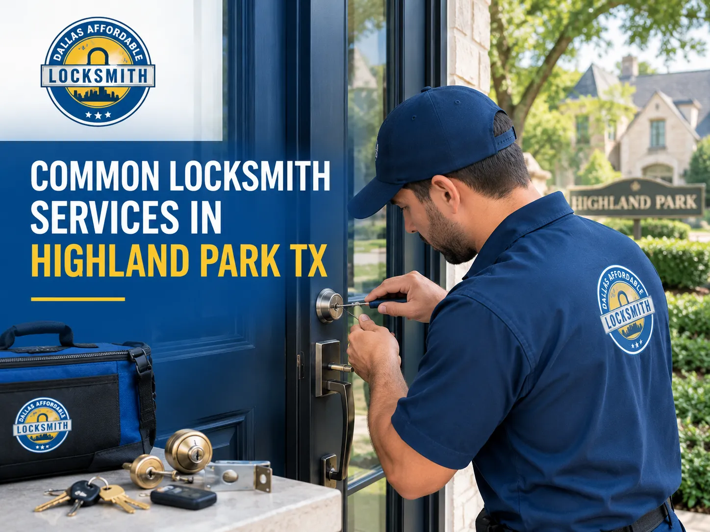 Common locksmith services in Highland Park TX