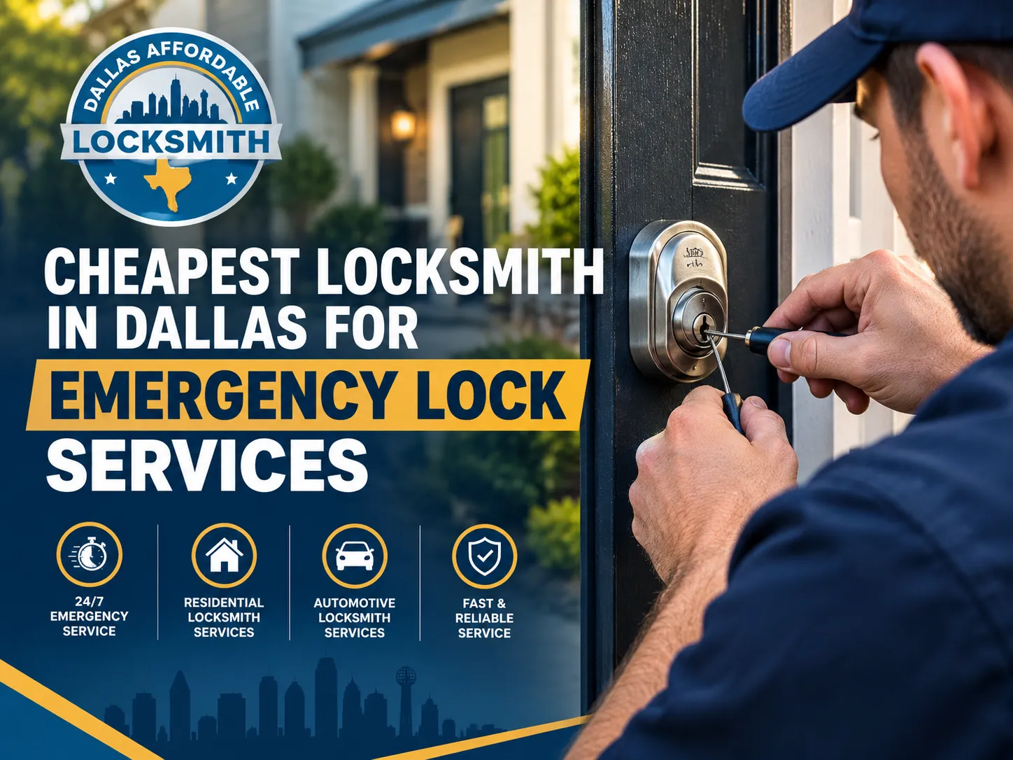 Cheapest locksmith in Dallas for emergency lock services
