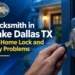Locksmith in Lake Dallas TX helping with home lock and key problems.